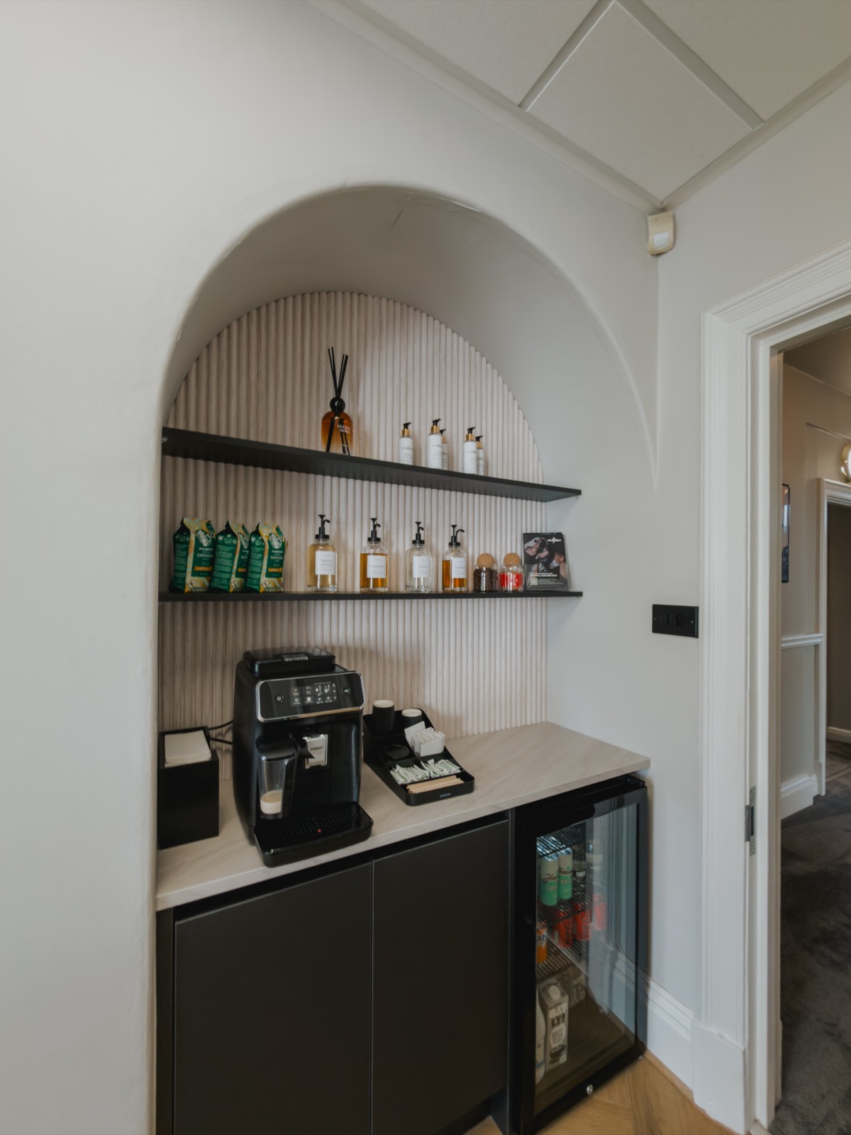 Complimentary refreshments at the clinic